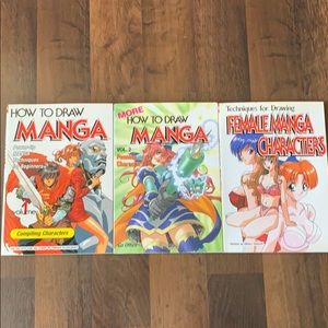 Three How to Draw Manga Books